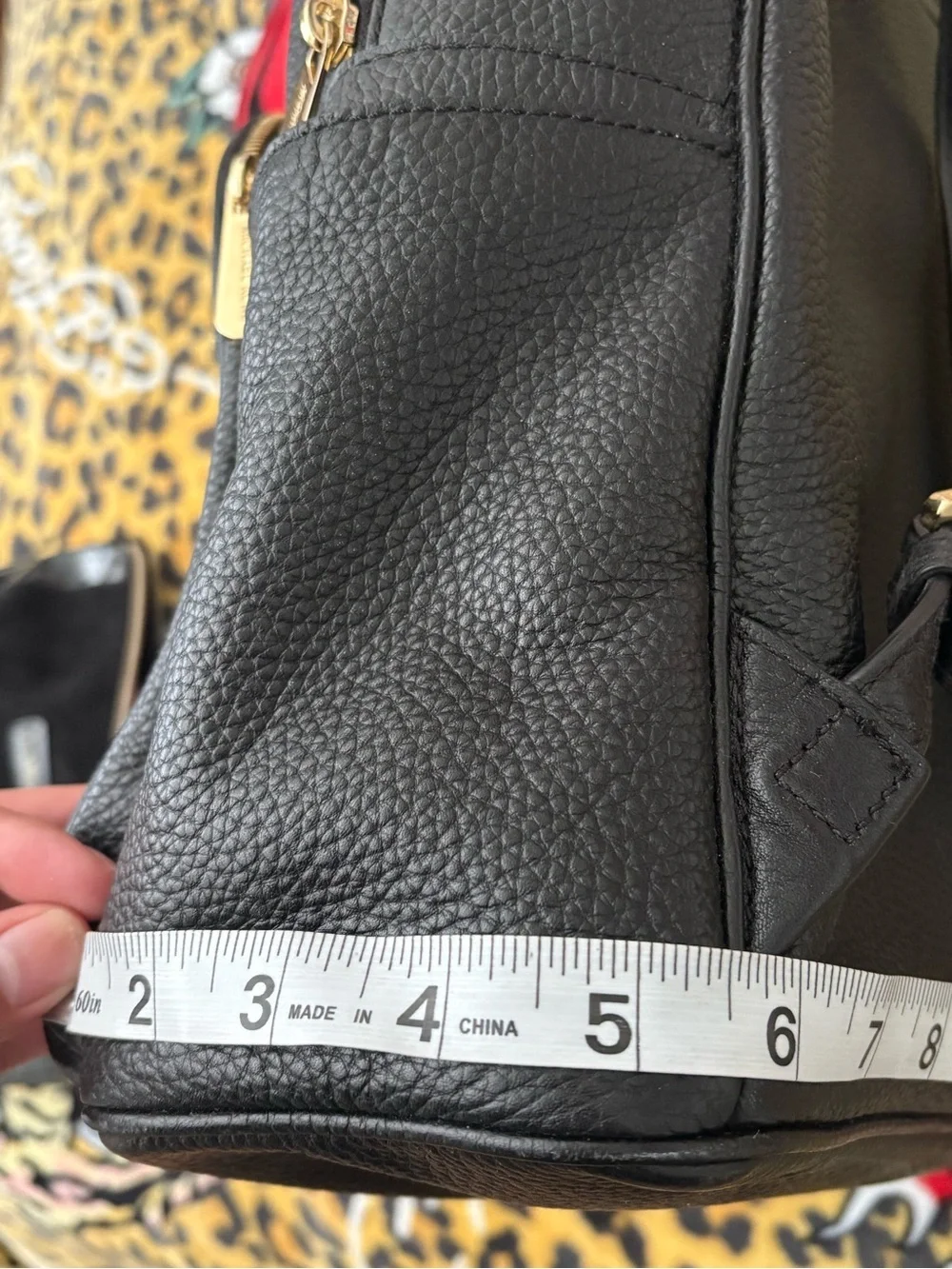 Michael Kors Black Backpack with Gold Hardware